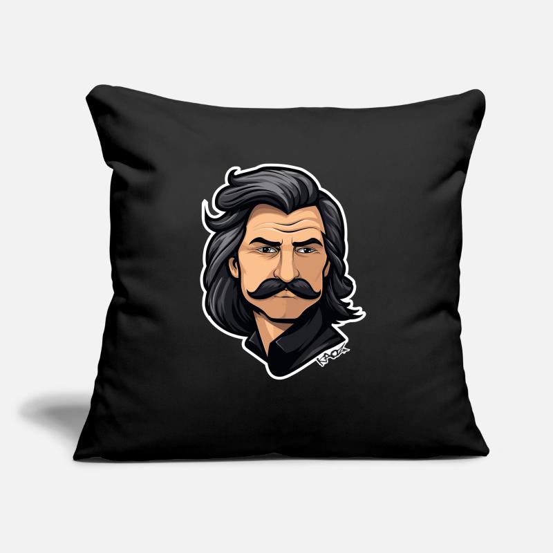 Back to the 80s: Attractive Mustache Man Sofa pillowcase 17,3'' x 17,3'' (45 x 45 cm)