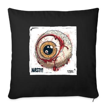 A nasty disgusting eye - Sofa pillowcase 17,3'' x 17,3'' (45 x 45 cm) - black - Front