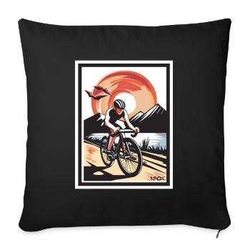 The loneliness of the racing cyclist - Sofa pillowcase 17,3'' x 17,3'' (45 x 45 cm) - black - Front