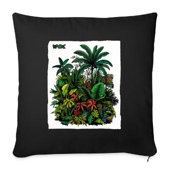 Plant Botany - Sofa pillowcase 17,3'' x 17,3'' (45 x 45 cm) - black - Front