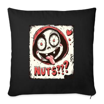 adorable, funny, crazy and crazy - Sofa pillowcase 17,3'' x 17,3'' (45 x 45 cm) - black - Front