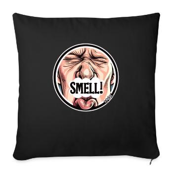 Unwanted smell, it stinks - Sofa pillowcase 17,3'' x 17,3'' (45 x 45 cm) - black - Front