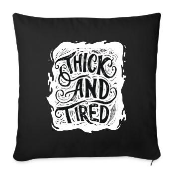 Gros et fatigué - Housse de coussin décorative 45 x 45 cm - noir - Devant