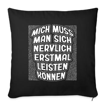 Lustiger Spruch Humor Witzig Sarkasmus Ironie - Sofakissenbezug 45 x 45 cm - Schwarz - Vorne