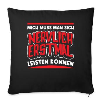 Lustiger Spruch Humor Ironie Sarkasmus Witzig - Sofakissenbezug 45 x 45 cm - Schwarz - Vorne