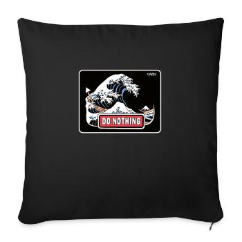 Ne faites rien - Housse de coussin décorative 45 x 45 cm - noir - Devant