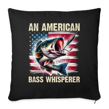 Un chuchoteur de basse américain - Housse de coussin décorative 45 x 45 cm - noir - Devant