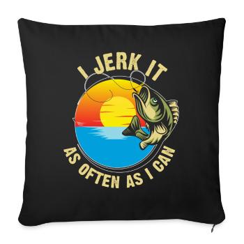 Je le branle aussi souvent que je peux - Housse de coussin décorative 45 x 45 cm - noir - Devant
