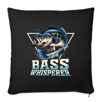Achigan Whusperer - Housse de coussin décorative 45 x 45 cm - noir - Devant