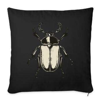 A huge, big and fat insect - Sofa pillowcase 17,3'' x 17,3'' (45 x 45 cm) - black - Front