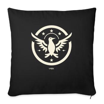 Peace, you birds! - Sofa pillowcase 17,3'' x 17,3'' (45 x 45 cm) - black - Front