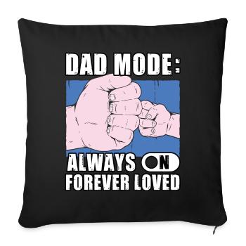 Mode papa toujours actif Aimé pour toujours - Housse de coussin décorative 45 x 45 cm - noir - Devant