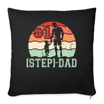 Step Dad - Sofa pillowcase 17,3'' x 17,3'' (45 x 45 cm) - black - Front