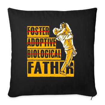 Father and Daughter - Sofa pillowcase 17,3'' x 17,3'' (45 x 45 cm) - black - Front