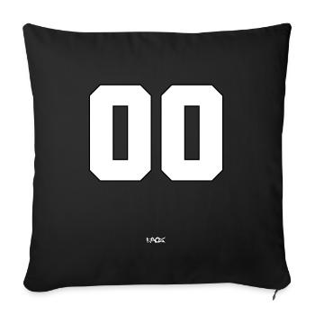 Nummer 00: Doppelte Null, Doppelter Spaß - Sofakissenbezug 45 x 45 cm - Schwarz - Vorne