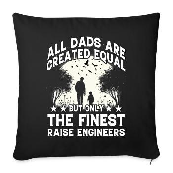 Tous les pères sont créés égaux, mais seulement les meilleurs - Housse de coussin décorative 45 x 45 cm - noir - Devant
