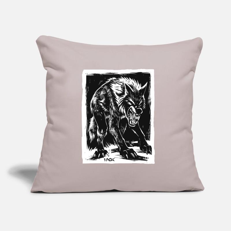 Evil Horror Werewolf or Wolf Sofa pillowcase 17,3'' x 17,3'' (45 x 45 cm)