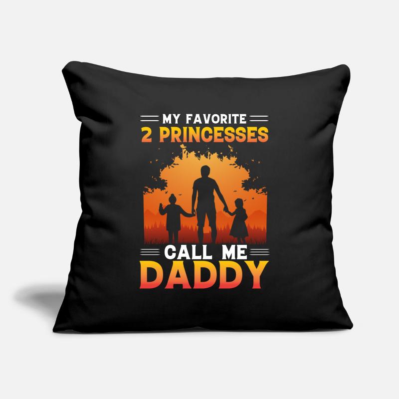 My favorite 2 Princesses call me Daddy Sofa pillowcase 17,3'' x 17,3'' (45 x 45 cm)