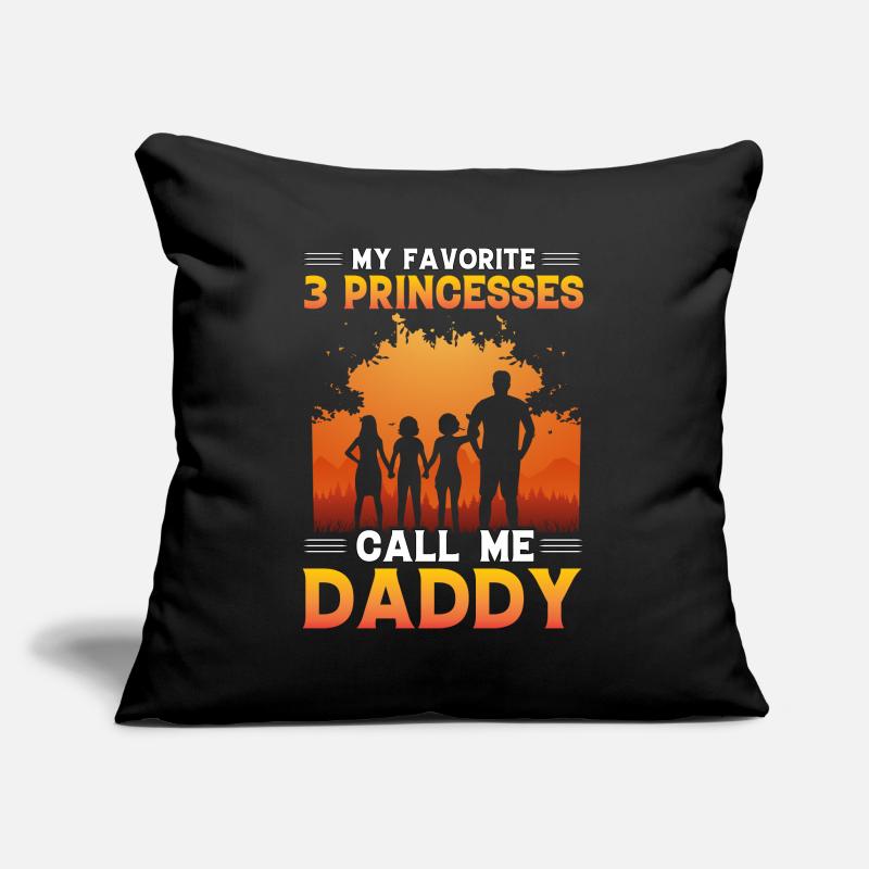 My favorite 3 Princesses call me Daddy Sofa pillowcase 17,3'' x 17,3'' (45 x 45 cm)