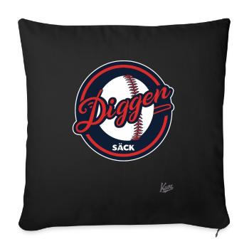 Funny Baseball Logo Thick Sack: Team Diggen Sack - Sofa pillowcase 17,3'' x 17,3'' (45 x 45 cm) - black - Front