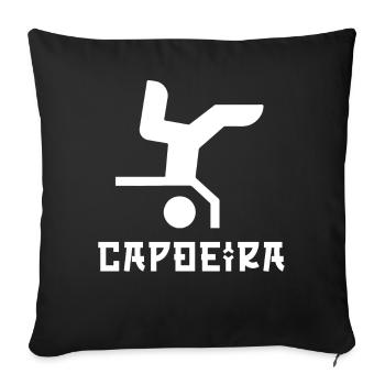Capoeira - Sofa pillowcase 17,3'' x 17,3'' (45 x 45 cm) - black - Front