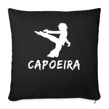 Capoeira - Sofa pillowcase 17,3'' x 17,3'' (45 x 45 cm) - black - Front