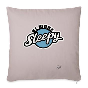 ALWAYS TIRED - Sofa pillowcase 17,3'' x 17,3'' (45 x 45 cm) - light taupe - Front