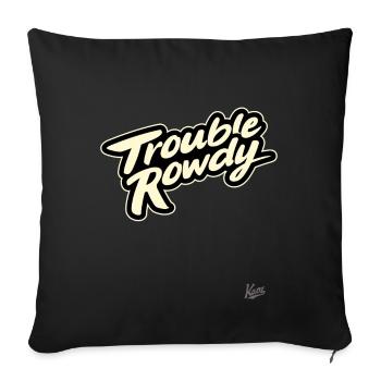 Voyou en colère et argumentateur - Housse de coussin décorative 45 x 45 cm - noir - Devant