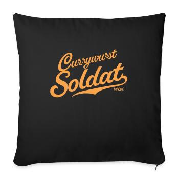 Currywurst Soldier - Housse de coussin décorative 45 x 45 cm - noir - Devant