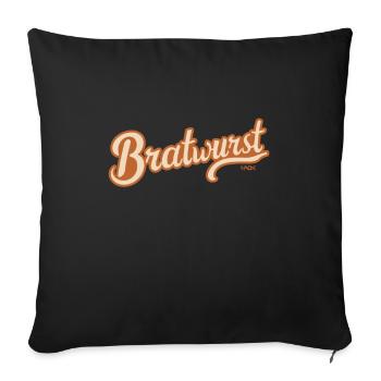 Bratwurst - Sofa pillowcase 17,3'' x 17,3'' (45 x 45 cm) - black - Front
