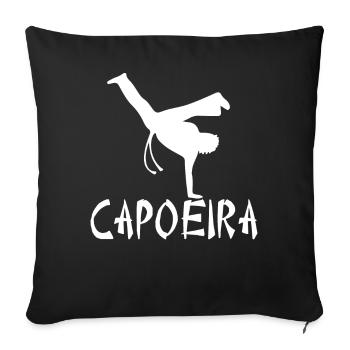 Capoeira - Sofa pillowcase 17,3'' x 17,3'' (45 x 45 cm) - black - Front