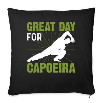 Great Day for Capoeira - Sofa pillowcase 17,3'' x 17,3'' (45 x 45 cm) - black - Front