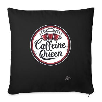 Caffeine Coffee Queen - Sofa pillowcase 17,3'' x 17,3'' (45 x 45 cm) - black - Front