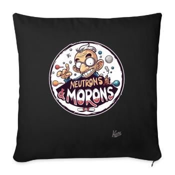 Mad Science Nerd Neutrons and Suckers - Sofa pillowcase 17,3'' x 17,3'' (45 x 45 cm) - black - Front