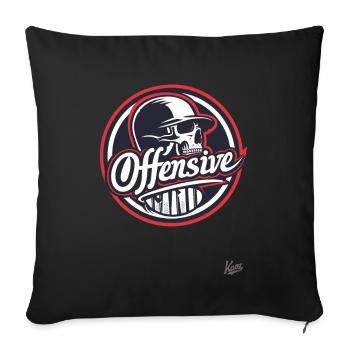 Crâne alternatif Crâne effronté et provocateur - Housse de coussin décorative 45 x 45 cm - noir - Devant