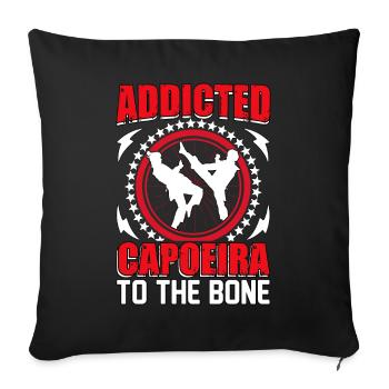 Addicted Capoeira to the Bone - Sofa pillowcase 17,3'' x 17,3'' (45 x 45 cm) - black - Front