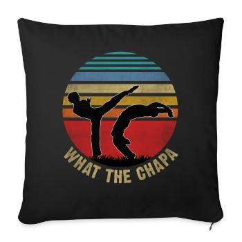 What the Chapa - Sofa pillowcase 17,3'' x 17,3'' (45 x 45 cm) - black - Front