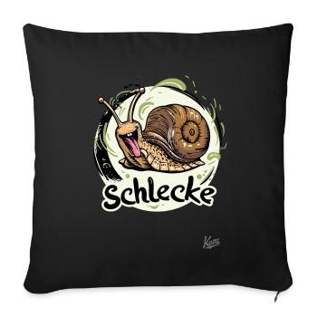 Cet escargot est un escargot - Housse de coussin décorative 45 x 45 cm - noir - Devant