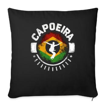 Capoeira - Sofa pillowcase 17,3'' x 17,3'' (45 x 45 cm) - black - Front