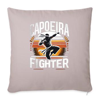 Capoeira-Kämpfer - Sofakissenbezug 45 x 45 cm - helles Taupe - Vorne