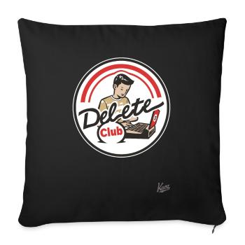 Computer nerd from the deletion club - Sofa pillowcase 17,3'' x 17,3'' (45 x 45 cm) - black - Front