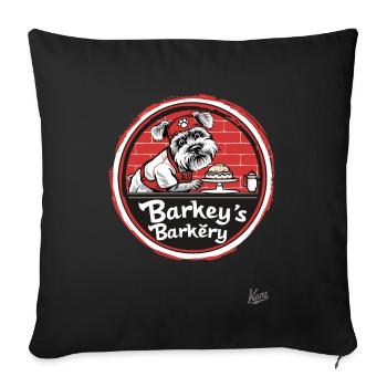 Barkey's Barkery: The Dog Bakery - Sofa pillowcase 17,3'' x 17,3'' (45 x 45 cm) - black - Front