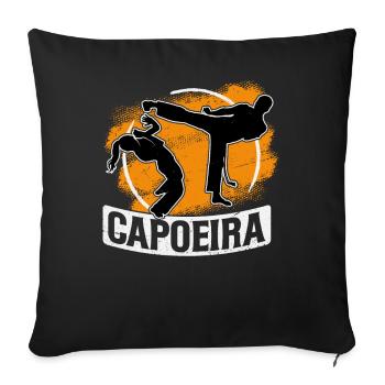 Capoeira - Sofa pillowcase 17,3'' x 17,3'' (45 x 45 cm) - black - Front