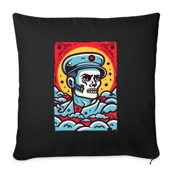 The Zombie Soldier's Mission: Be Superior - Sofa pillowcase 17,3'' x 17,3'' (45 x 45 cm) - black - Front