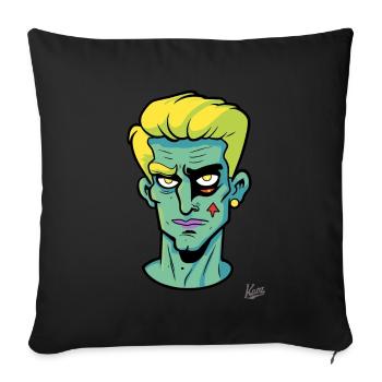 Dessin animé du beau par excellence - Housse de coussin décorative 45 x 45 cm - noir - Devant