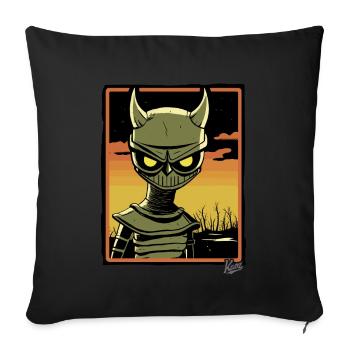 Asian Horror of the Rice Field Devil - Sofa pillowcase 17,3'' x 17,3'' (45 x 45 cm) - black - Front
