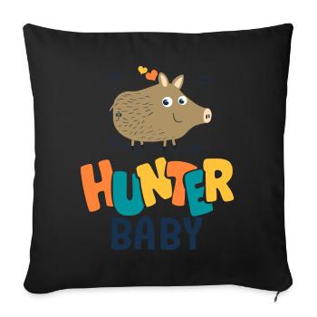Baby Hunter Geburt Baby Hunter - Sofakissenbezug 45 x 45 cm - Schwarz - Vorne