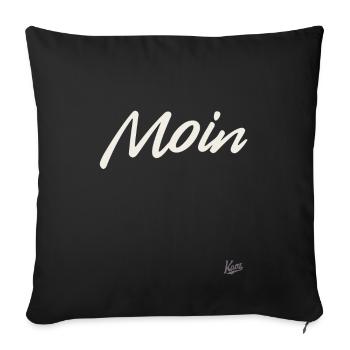 Moin: Designs for clothes with a twist! - Sofa pillowcase 17,3'' x 17,3'' (45 x 45 cm) - black - Front