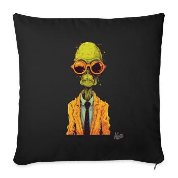 Le bourreau de travail zombie extraterrestre - Housse de coussin décorative 45 x 45 cm - noir - Devant