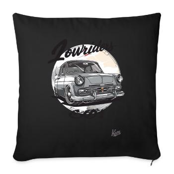 Allemagne de l’Est DDR Car Lowrider 601 Auto - Housse de coussin décorative 45 x 45 cm - noir - Devant